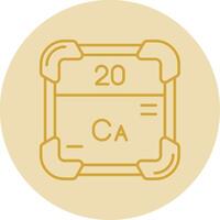 Calcium Line Yellow Circle Icon vector