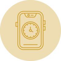 Time Line Yellow Circle Icon vector