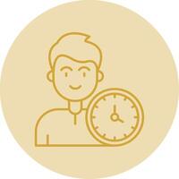 Time Line Yellow Circle Icon vector