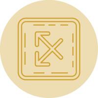 Intersect Line Yellow Circle Icon vector