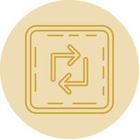 Loop Line Yellow Circle Icon vector