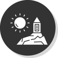 Mount arafat Glyph Grey Circle Icon vector