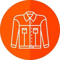 Jacket Line Red Circle Icon vector