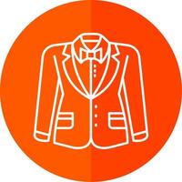 Blazer Line Red Circle Icon vector