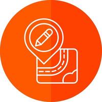 Edit Line Red Circle Icon vector