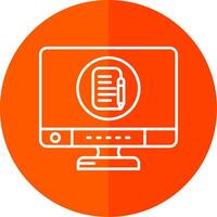 Edit Line Red Circle Icon vector