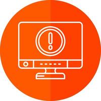 Error Line Red Circle Icon vector
