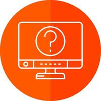 Question Line Red Circle Icon vector