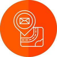 Email Line Red Circle Icon vector