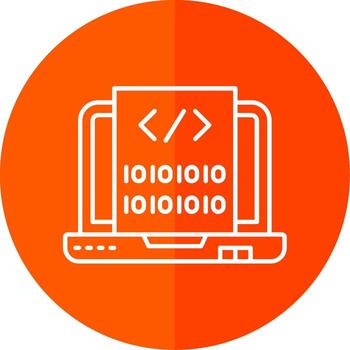 código línea rojo circulo icono vector