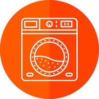 Laundry Line Red Circle Icon vector