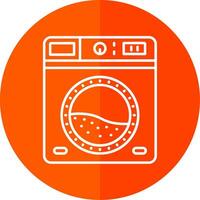 Laundry Line Red Circle Icon vector