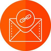 Link Line Red Circle Icon vector