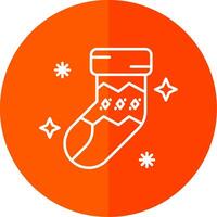 Sock Line Red Circle Icon vector