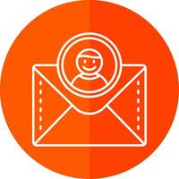 Profile Line Red Circle Icon vector
