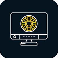 Lifesaver Line Yellow White Icon vector