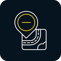 Remove Line Yellow White Icon vector