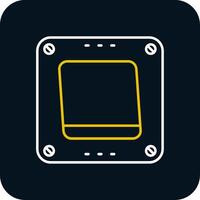 Swtich Line Yellow White Icon vector