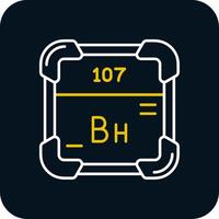 bohrium línea amarillo blanco icono vector