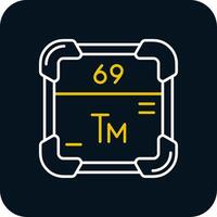 Thulium Line Yellow White Icon vector