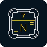 Nitrogen Line Yellow White Icon vector