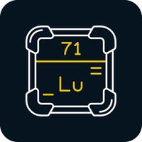 Lutetium Line Yellow White Icon vector