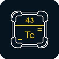 Technetium Line Yellow White Icon vector