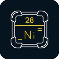 Nickel Line Yellow White Icon vector