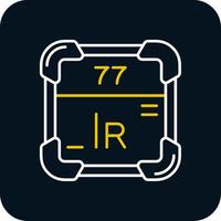 Iridium Line Yellow White Icon vector