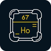 Holmium Line Yellow White Icon vector