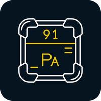 Protactinium Line Yellow White Icon vector