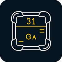 Gallium Line Yellow White Icon vector