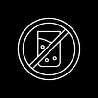 No drink Line Inverted Icon vector