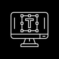 Text editor Line Inverted Icon vector