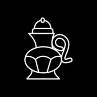 Tea pot Line Inverted Icon vector