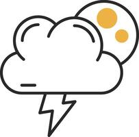 Forecast Skined Filled Icon vector