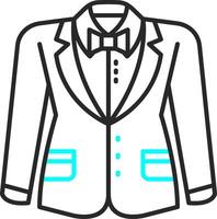 Blazer Skined Filled Icon vector