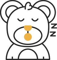 Sleep Skined Filled Icon vector