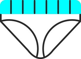 Underwear Skined Filled Icon vector