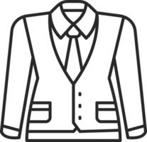 Waistcoat Skined Filled Icon vector