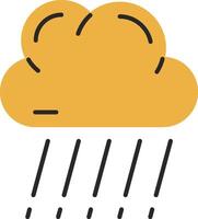 Rain Skined Filled Icon vector