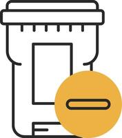 Delete Skined Filled Icon vector