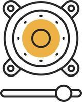 Speaker Skined Filled Icon vector