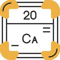 Calcium Skined Filled Icon vector