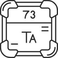 Tantalum Skined Filled Icon vector