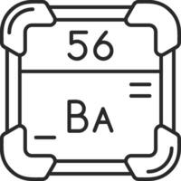 Barium Skined Filled Icon vector