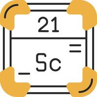 Scandium Skined Filled Icon vector