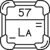 Lanthanum Skined Filled Icon vector