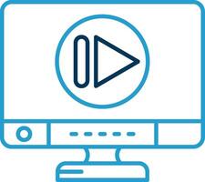 Next Line Blue Two Color Icon vector