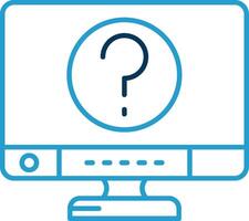 Question Line Blue Two Color Icon vector